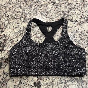 Lululemon Athletica Black and White Patterned Sports Bra